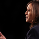Democratic vice presidential nominee Sen. Kamala Harris (D-Calif.) participates in the vice presidential debate against U.S. Vice President Mike Pence at the University of Utah on October 7, 2020, in Salt Lake City, Utah.